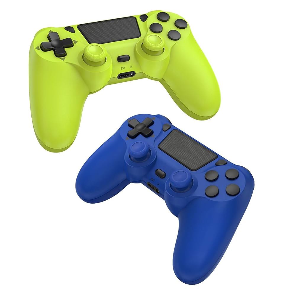 Wuthur 2 Pack Wireless Controller Compatible with (Blue Green) PS4/Pro/Slim Black White - 상세 이미지 3