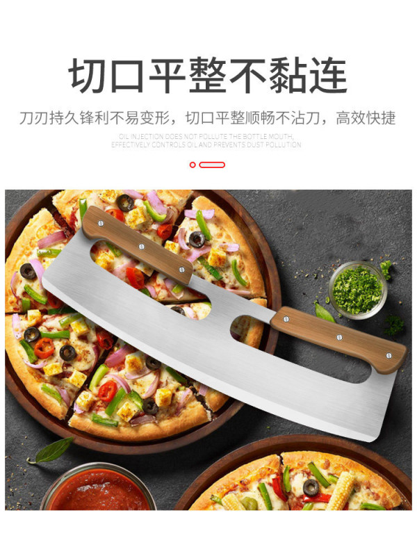 양손 치즈칼 브라우니 치즈 버터 검정색 칼 더블핸드 베이킹 주방 절단 피자 떡자르는칼 - 상세 이미지 3