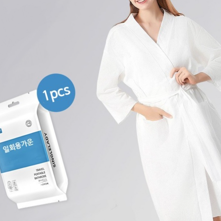 남여공용 일회용 샤워 목욕 로브 나이트 가운