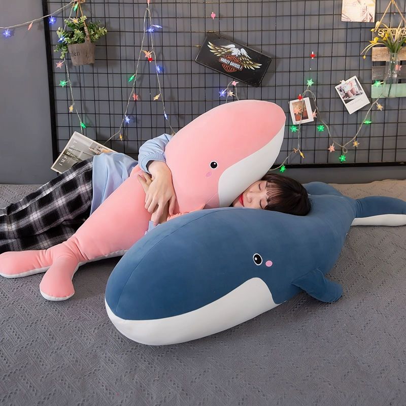 피규어 안고자는 인형 말랑쫀득 파란색 대왕 고래 수면 웨일 블루 85cm A - 상세 이미지 4