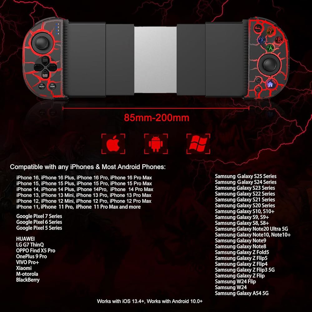 arVin Phone Controller for iPhone Android of Duty Lights/Turbo/Hall with Call Color 15/14/13/Galaxy - 상세 이미지 2