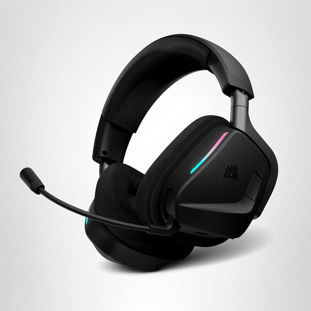 Corsair Void v2 MAX Wireless 2.4GHz+Bluetooth, Atmos, Simultaneous Battery, Sonarworks Carbon Microp - 상품 이미지