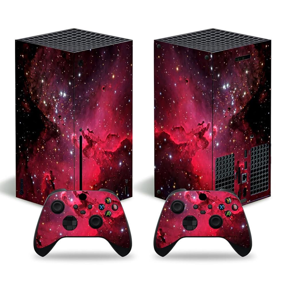 Skin Wrap Compatible with Xbox Red Controller Vinyl Starry Sticker Decal X, Cover Game Series for & - 상품 이미지