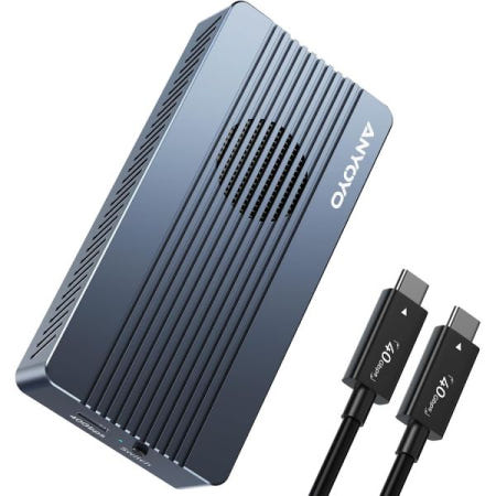ANYOYO [해외]M3/M4 Pro/Max,TBU405PROM1 SSD 인클로저 호환 USB 4/3.2/3.1/3.0/2.0 지원 M&B+M-Key 크기 2280(SSD 미포함)
