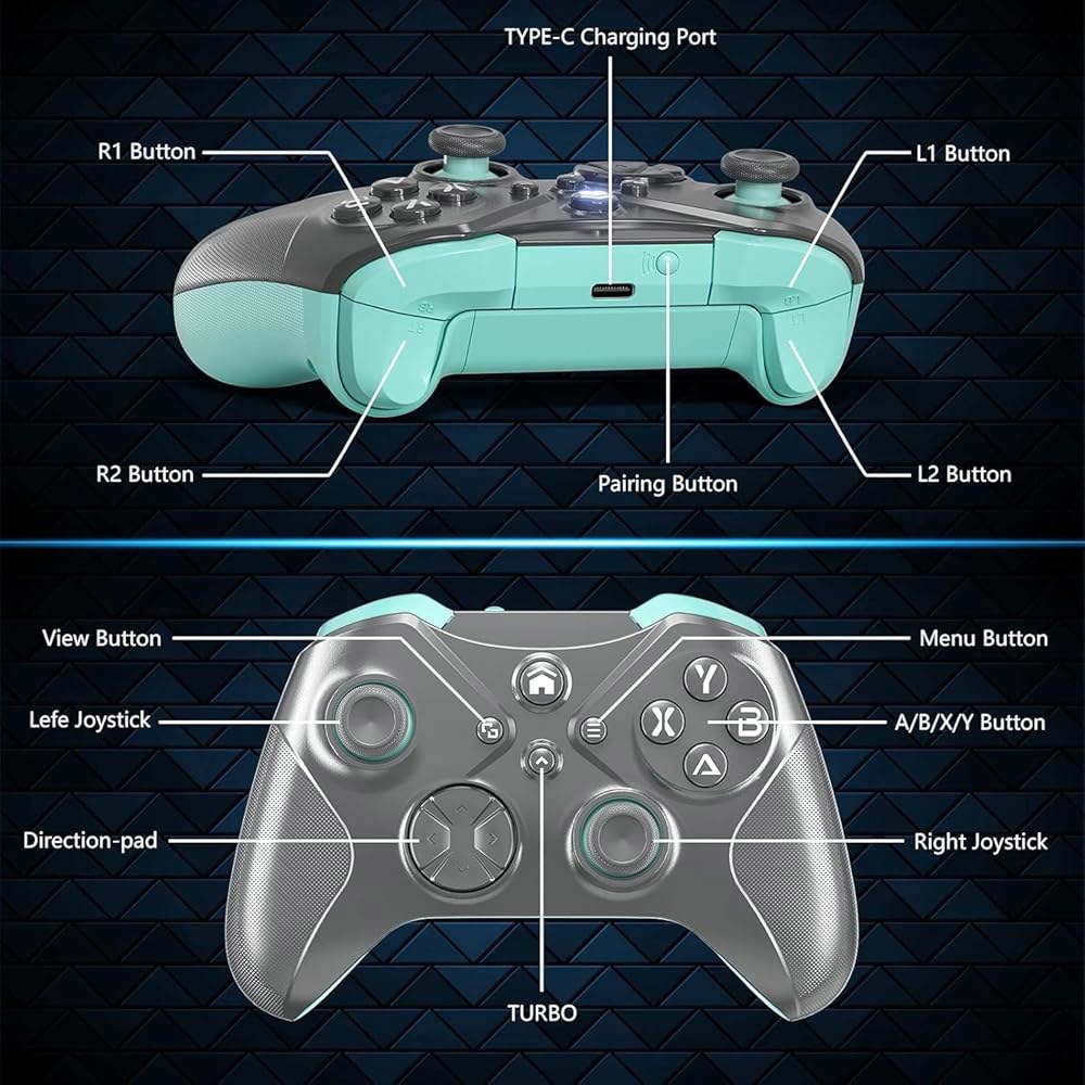 Gamrombo Xbox용 무선 컨트롤러 교체 헤드폰 소프트웨어 페어링하려면 필요 Xbox 업데이트 터보/매크로 잭, 시리즈 One, Xbox와 기능/3.5mm X/S와 호환, - 상세 이미지 3