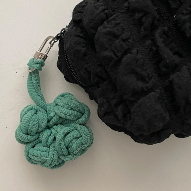 양말목 네잎클로버 키링 만들기 DIY 세트 꽃 카네이션 키링 만들기 부자재 키트 업사이클링 - 상품 이미지