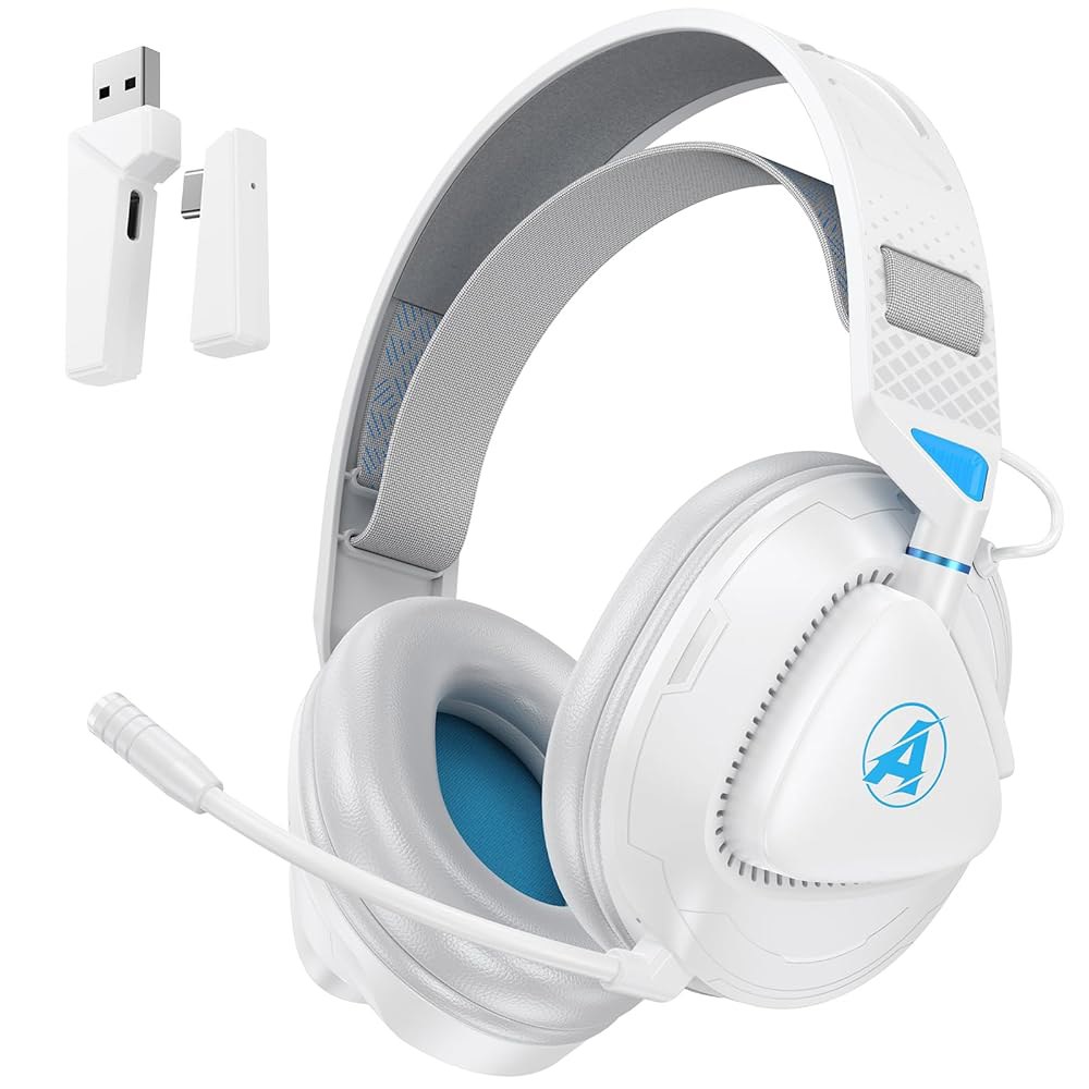 PH3 Wireless Gaming Headset 2.4GHz PS5/PS4/Switch/PC/Mac 3D Hours & Stereo Bluetooth Detachable with - 상품 이미지
