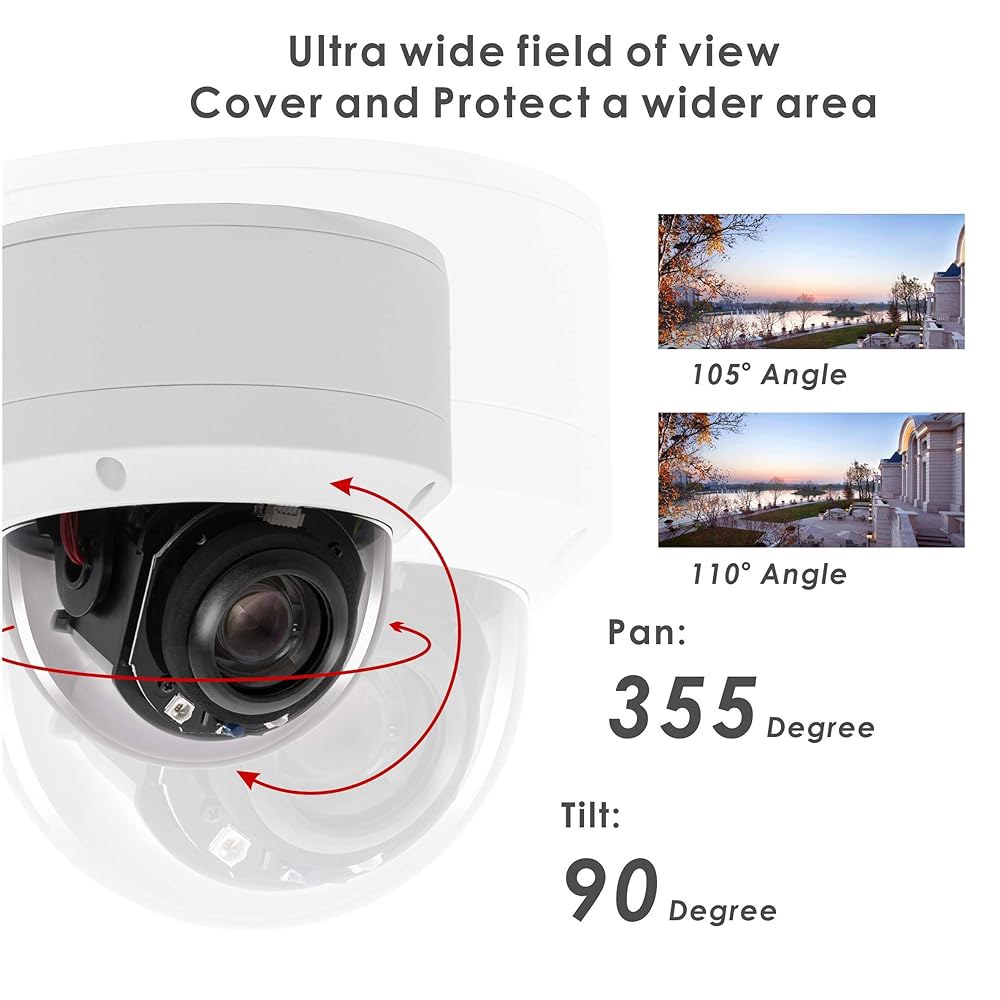 IP Security 5.0MP H.265 POE 야간 방수 29.9m(98피트) 호환 감지 있는 틸트 네트워크 모션 90 , 오디오가 5X 355 IP66 하이크비전 카메라, - 상세 이미지 3