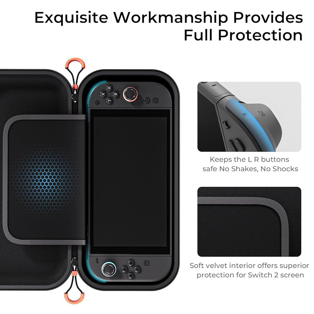 COOWPS for 7 IN 1 Protection Ultra-Hard Game Military Leather Thumb Grade Screen with 2 4Pcs Grips, - 상세 이미지 2
