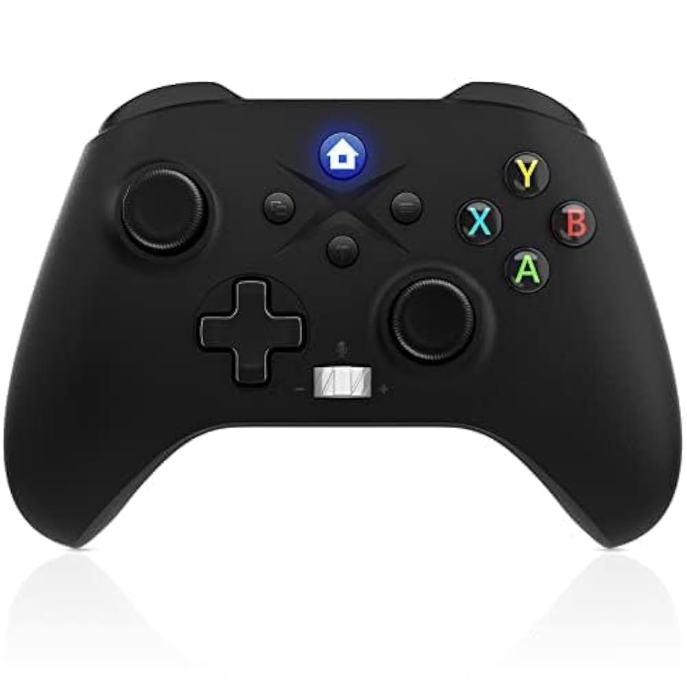 Nonbliep Xbox 컨트롤러용, One X/S/Xbox 오디오 시리즈 업그레이드 컨트롤러와 어댑터 진동/3.5mm 필요 터보/매크로/듀얼 블랙 호환, 잭 무선 2.4GHz - 상품 이미지