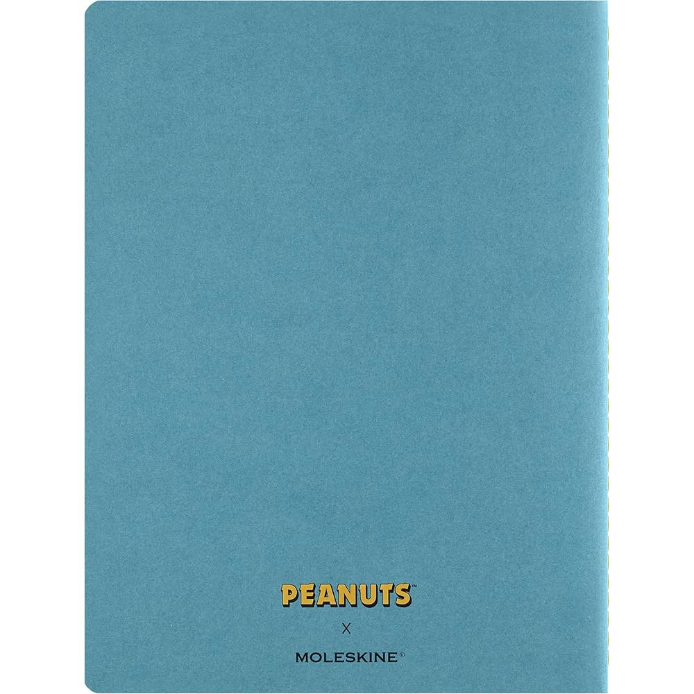 몰스킨 한정판 피너츠 카이어 저널, 소프트 커버, XL(7.5인치 x 9.75인치), 룰드, 브릭 블루, 120페이지 - 상세 이미지 2