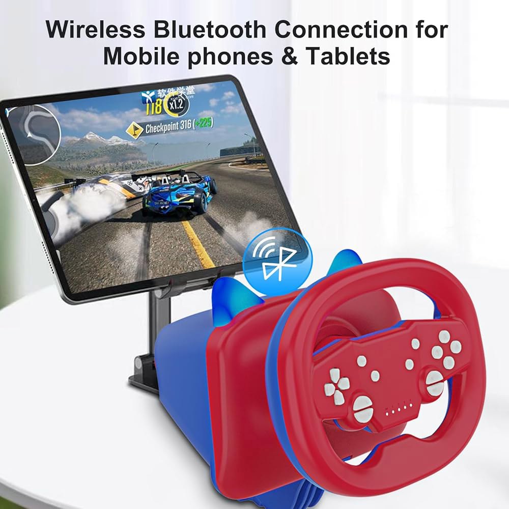 DOYO Pro Gaming Steering Wheel with Screenshot IOS, PC, PS3, Degree PS4, Android Dual-Vibration Swit - 상세 이미지 3