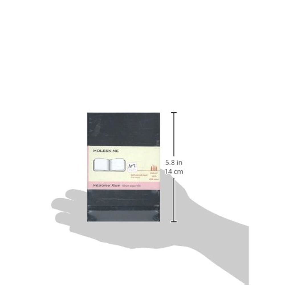 몰스킨 아트 수채화 앨범, 하드 커버, 포켓(3.5인치 x 5.5인치) 일반 /블랭크, 블랙, 60페이지 - 상세 이미지 3