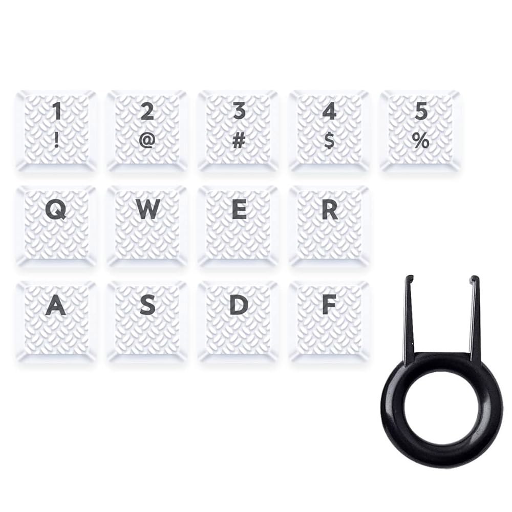 Texture Tactility 백라이트 키캡 키 G813 게이밍 스위치 기계식 키보드 RGB 화이트) 교체품 G815 G913 캡 G915 촉각 Logit TKL (13키, GL - 상품 이미지