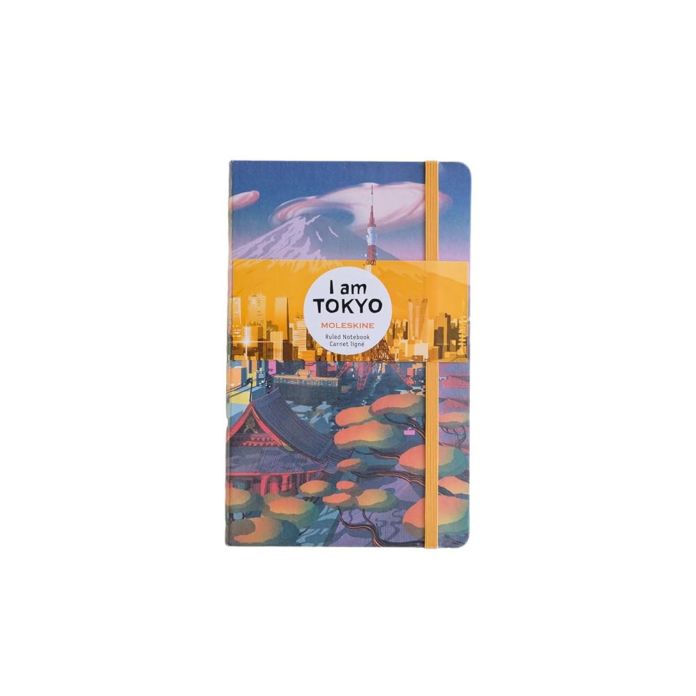 몰스킨 LEQP060IAMTOK 노트북 일본 한정판 저는 도쿄 하드 커버, 라지 사이즈, 가로로 디자인되었습니다 - 상품 이미지