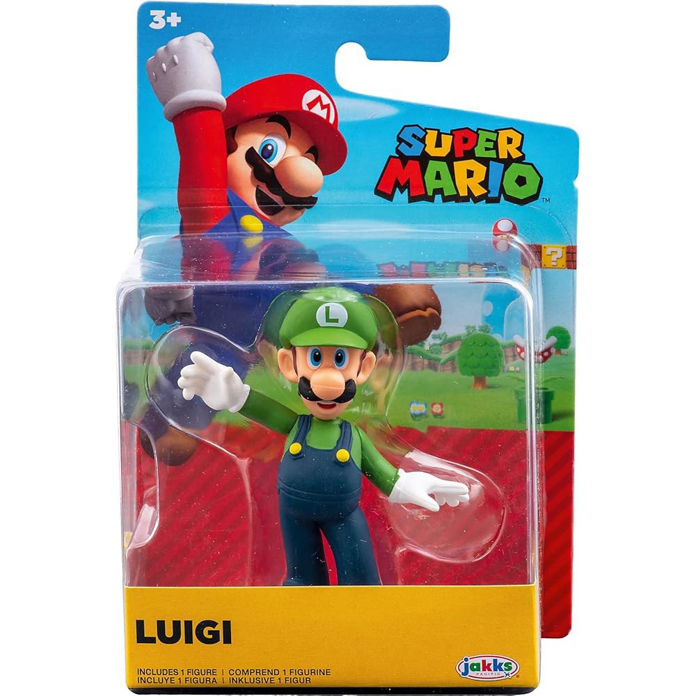 Super Mario Brothers World of Figure Luigi Nintendo 2.5 Collectible - 상품 이미지