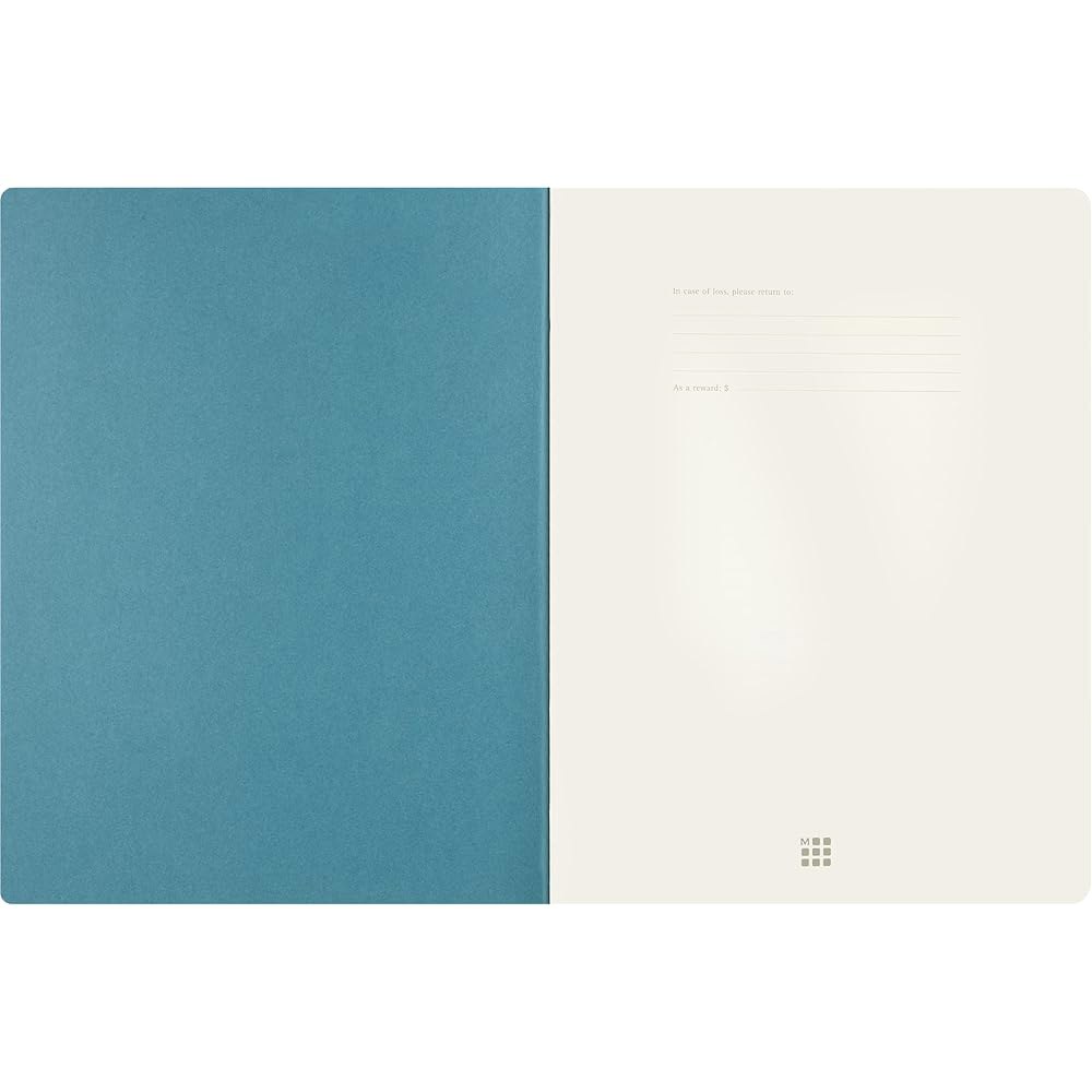 몰스킨 한정판 피너츠 카이어 저널, 소프트 커버, XL(7.5인치 x 9.75인치), 룰드, 브릭 블루, 120페이지 - 상세 이미지 3