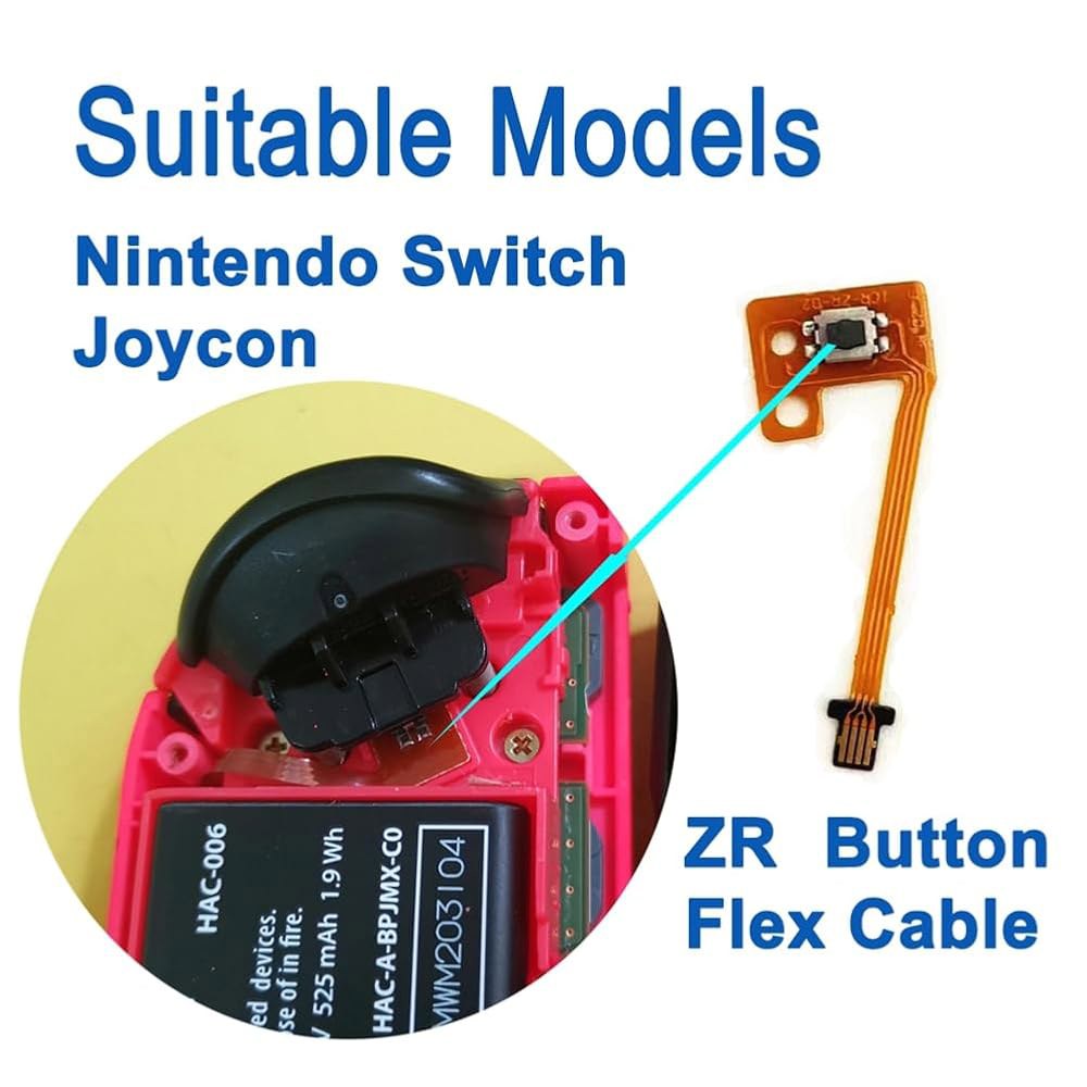 MYPUQIAO 1 Set ZR Button Tool crowbar Ribbon Replacement Switch Cable for Repair Joycon with Key Nin - 상세 이미지 2