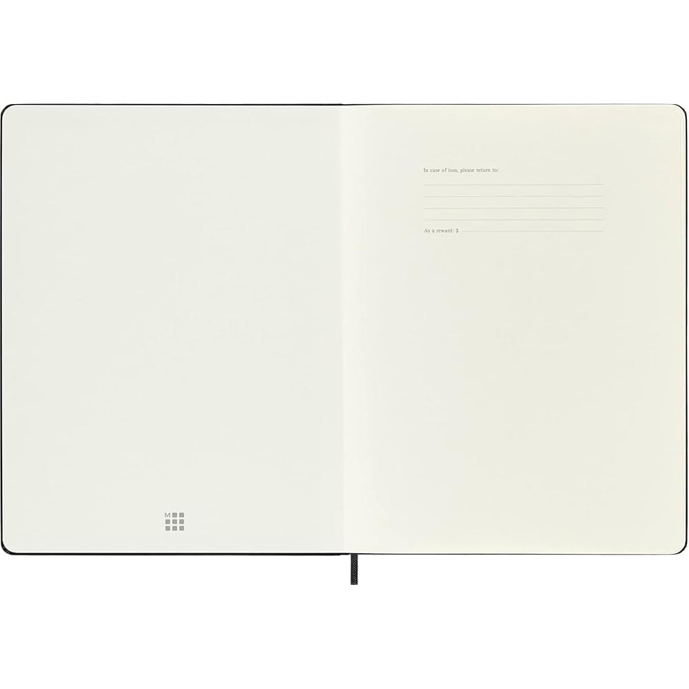 몰레카인 클래식 컬렉션 하드 커버 노트북, 1-주제, 점선 규칙, 블랙 커버, (80) 10 x 7.5 시트 Pocket - 상세 이미지 3