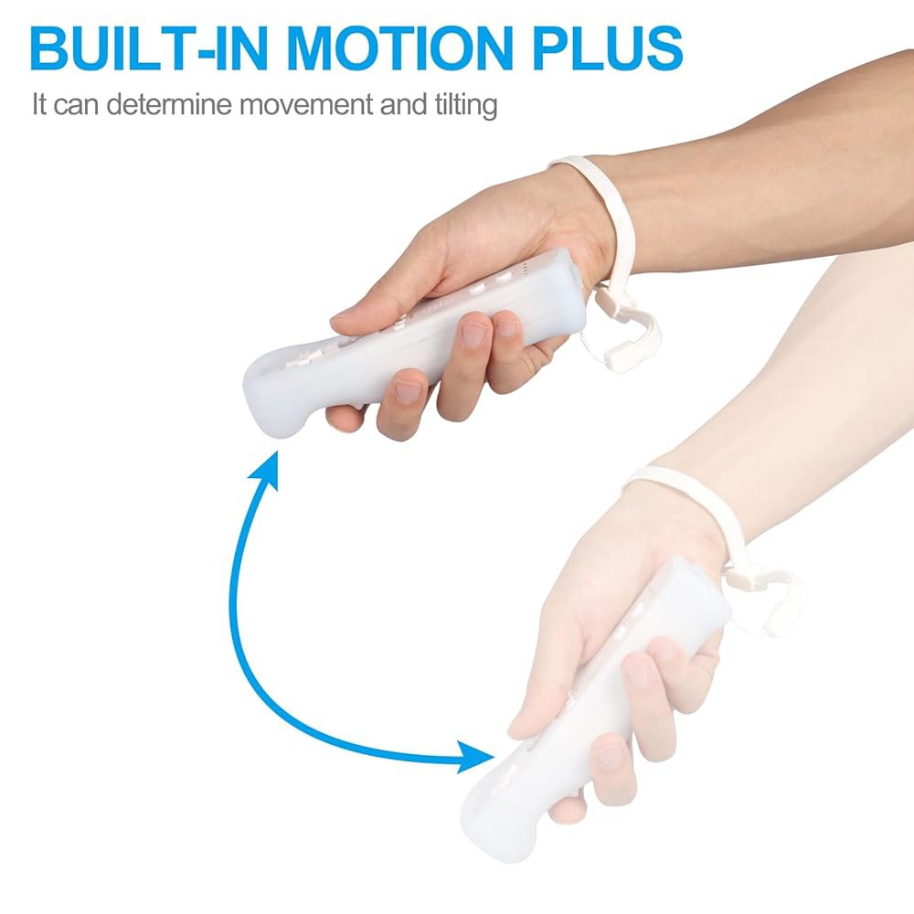 GLOWANT Wii Controller with Silicone Nunchucks U Compatible Consoles (White) and Control Remote Wii/ - 상세 이미지 3