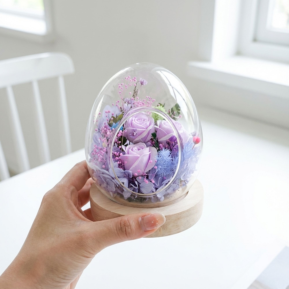 베라플리 LED 에그 프리저브드 플라워 꽃다발 이미지 7