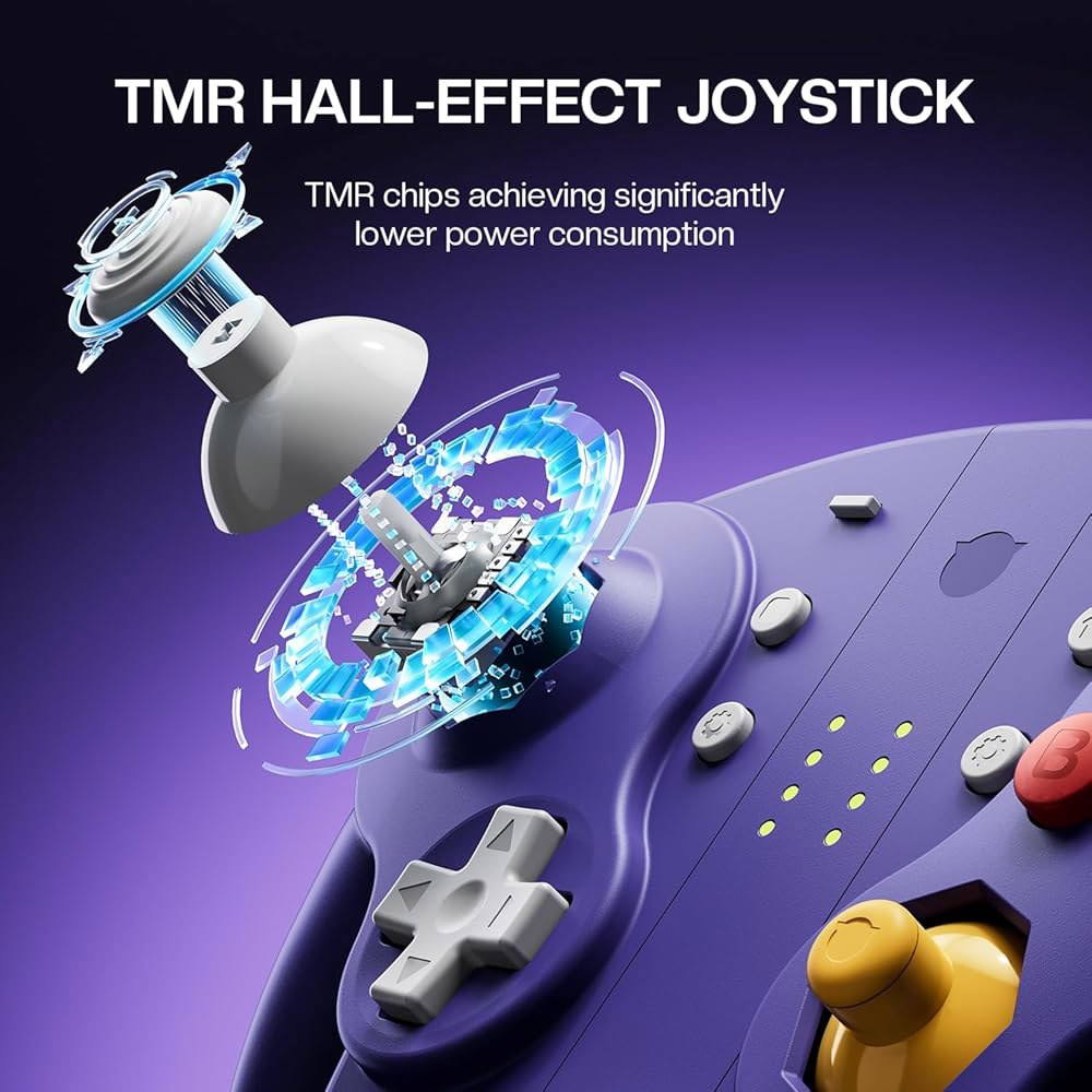 NYXI Wizard 2 Gamecube Switch for Controller, Rumble Adjustable NFC, Buttons, Joystick 6-Axis Wirele - 상세 이미지 2