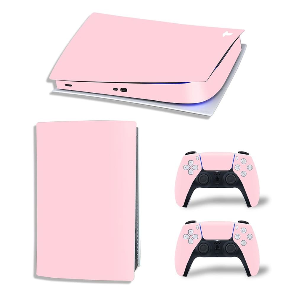 Skin Sticker Compatible with PS5 Cover Controller Digital Vinyl Console, Pink Protective Edition Dec - 상품 이미지