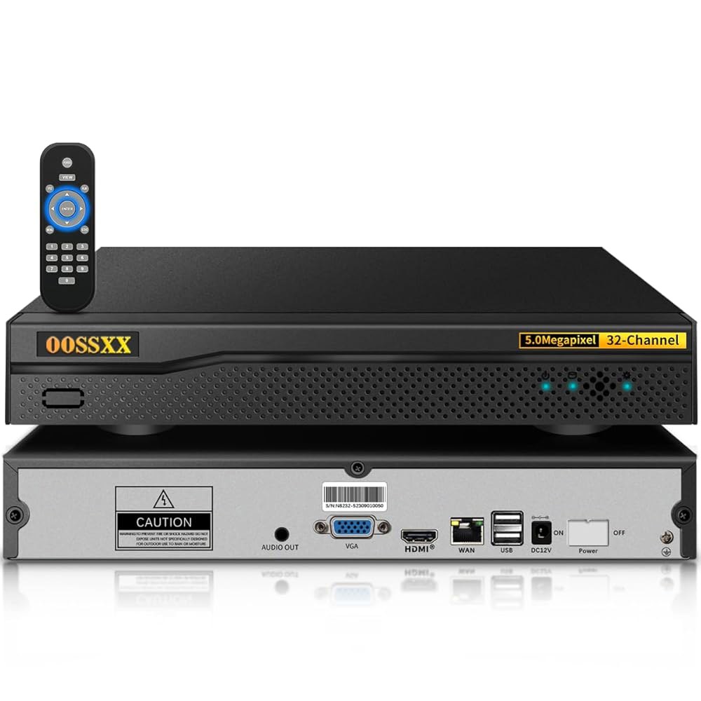 32채널 5.0 메가픽셀 NVR 네트워크 레코더, 최대 IP 드라이브 없음) 하드 비디오 8TB 카메라 지원 x (HDD 5MP 32 8CH NO HDD - 상품 이미지