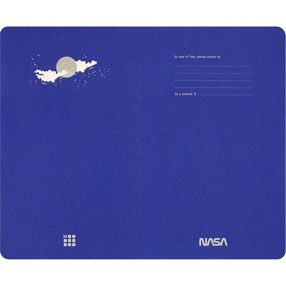 몰스킨 한정판 NASA에서 영감을 받은 볼란트 저널, 소프트 커버, 대형(5인치 x 8.25인치), 플레인, 블루 / 블랙, 80페이지 - 상세 이미지 2