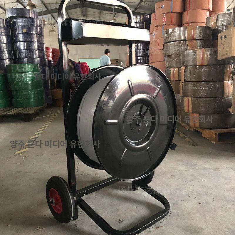 pp밴드 거치대 PET밴드 노끈 크로스형 PP밴드 카트 정리대 블랙 대형 원형 디스크 내경400 - 상세 이미지 4
