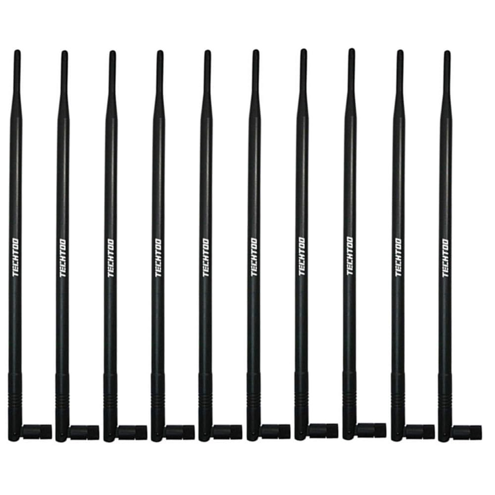 TECHTOO Wi-Fi 안테나 9dBi 2.4Ghz 카메라-보안 범위 RP-SMA 라우터용 카메라-데스크탑 커넥터 확장기(RP-SMA-10팩) PC 무선 포함-USB 네트워크 - 상품 이미지