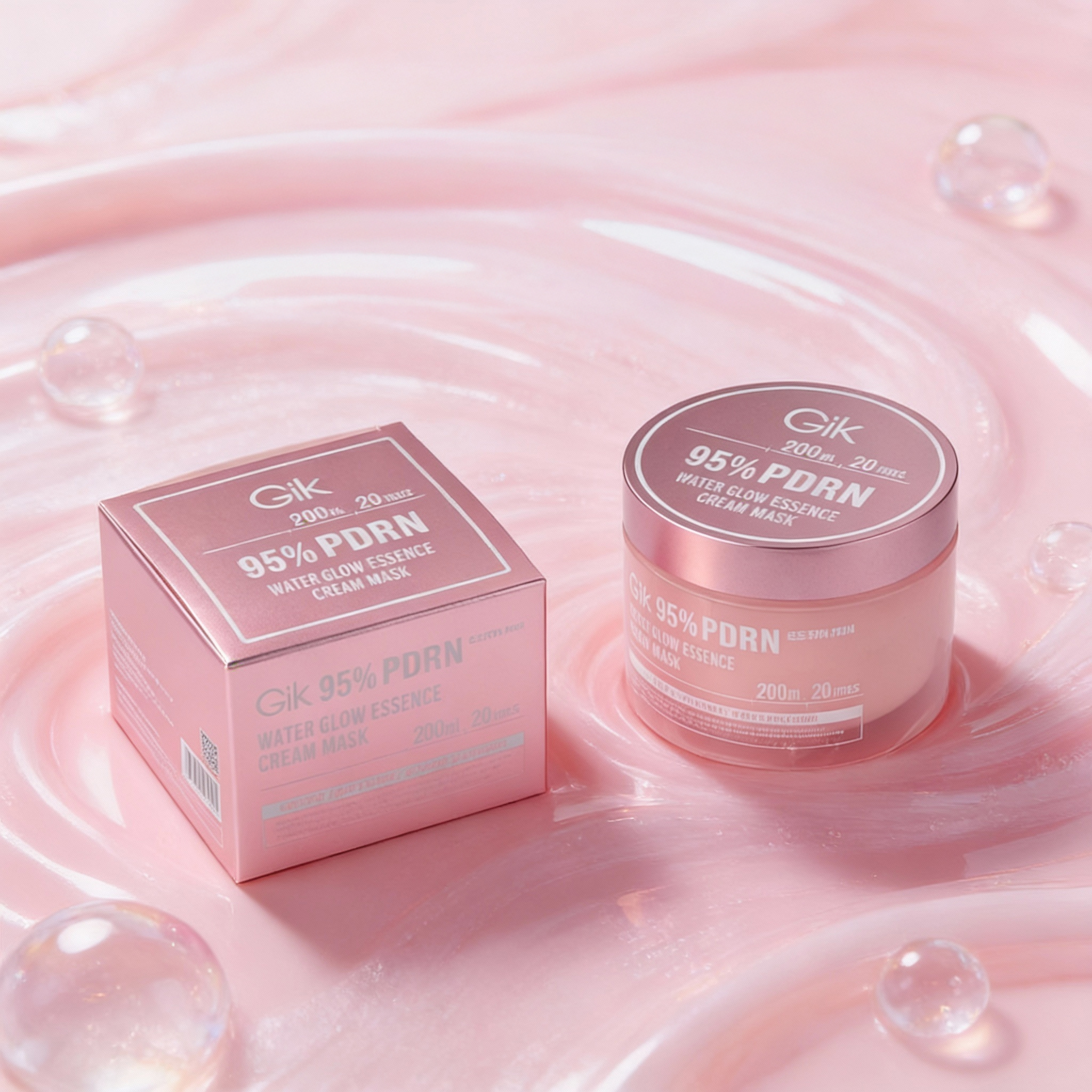 GIK 피디알엔 고기능 워터 글로우 수분 진정 슬리핑 크림 마스크 팩 200ml, 1개 - 상세 이미지 5