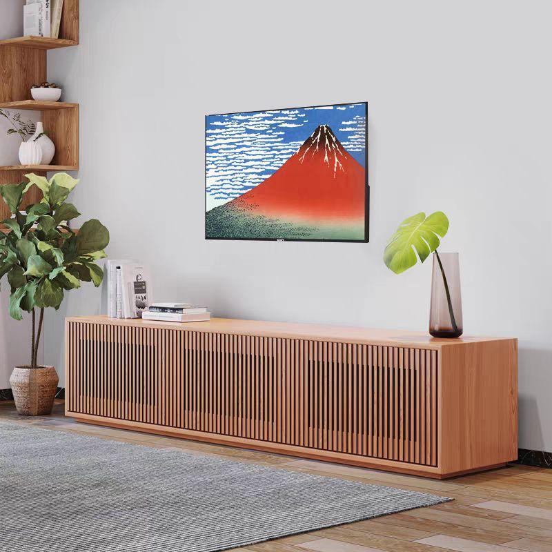 원목 거실장 장식 선반 거실 서랍장 수납장 높은 장식장 내추럴우드컬러 150x41x42cm - 상세 이미지 2