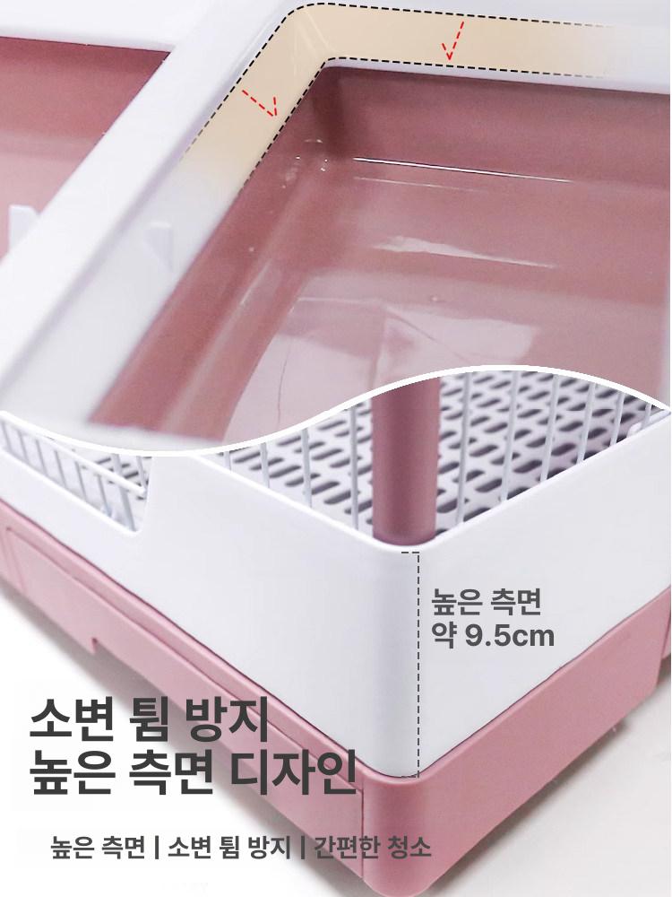 토끼 케이지 철제 울타리 기니피그 가정용 사육장 이동식 r81핑크 - 상세 이미지 4