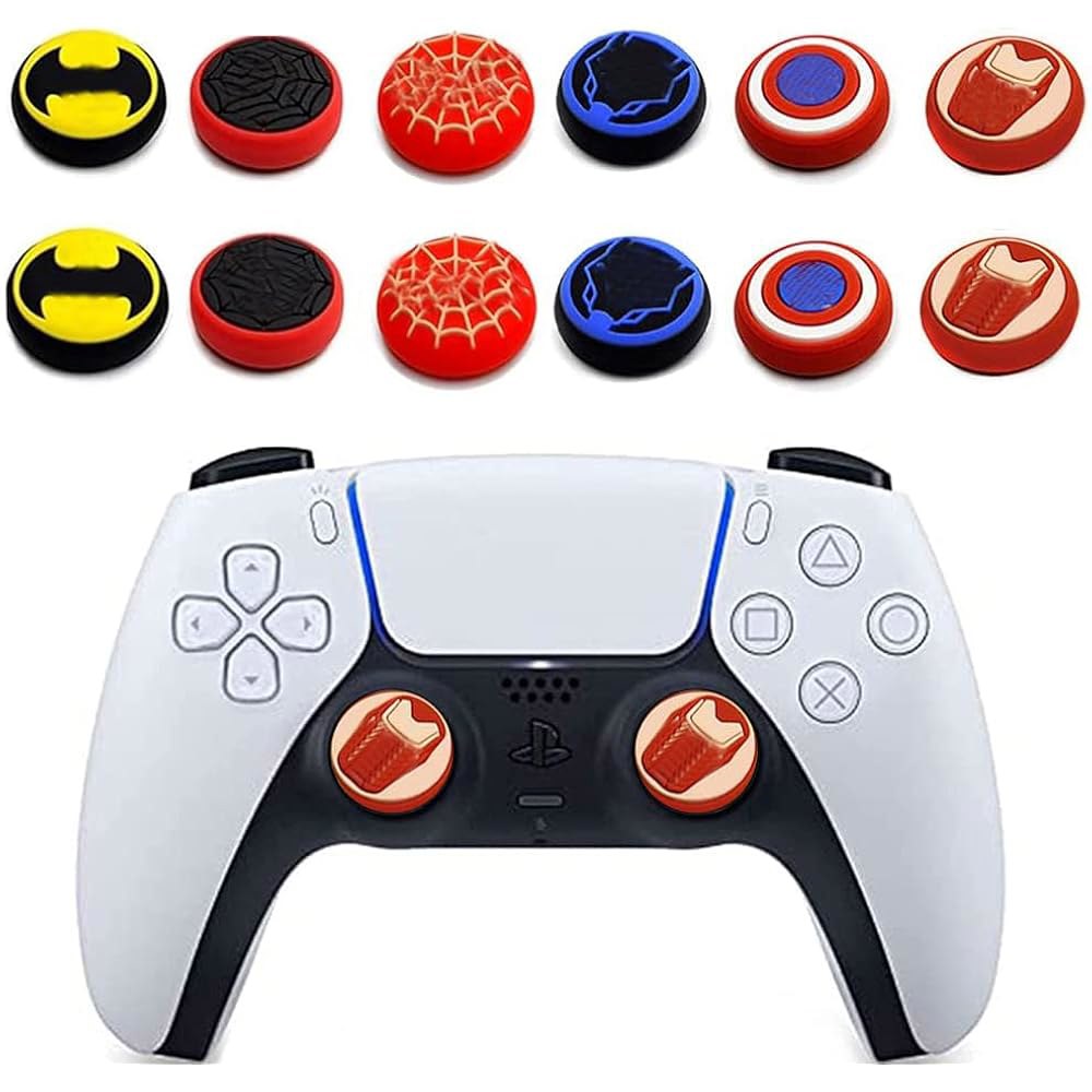 12PCS Thumb Grip Stick Cover, Controllers Handle Silicone Non-Slip Game Joystick Cover Remote Protec - 상품 이미지