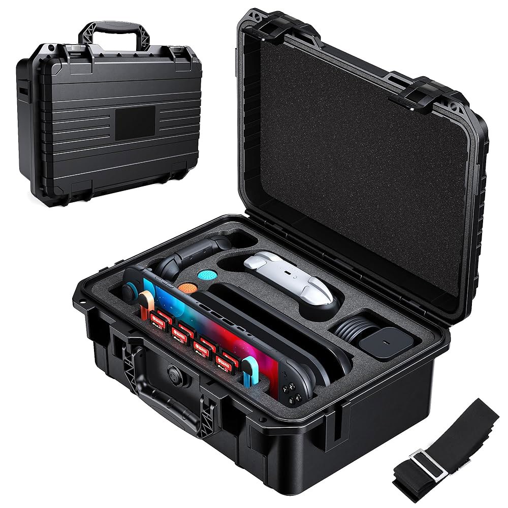 Auarte [Super Hard Carrying Case Portable Case,Waterproof Console Bag Accessory One Fully Nintendo - 상품 이미지