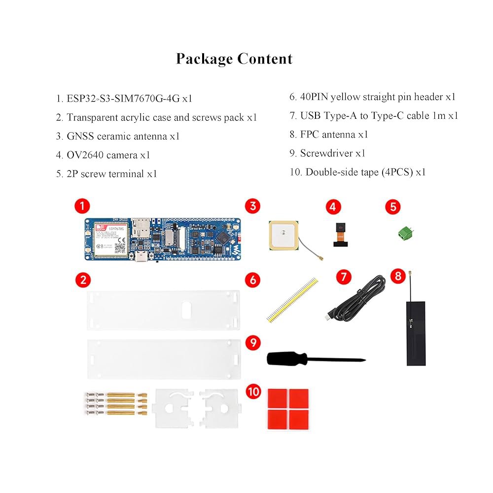 ESP32-S3 SIM7670G 4G 개발 보드, 태양광/USB 글로벌 포지셔닝 멀티 L 밴드, 커버리지 충전, E/GNSS 온보드 지원, 네트워크 W-F-i, Cat-1/W-F/ - 상세 이미지 2