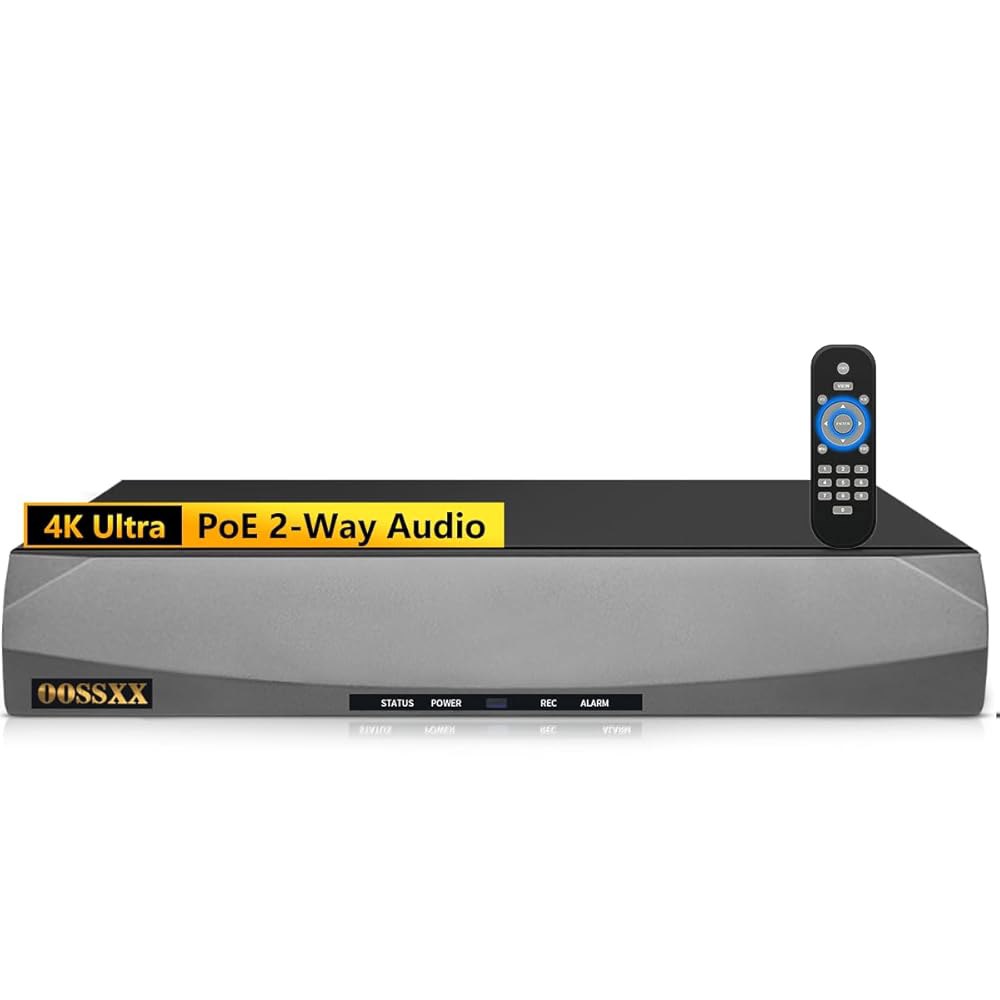 POE NVR 네트워크 비디오 레코더, (HDD 8TB IP 최대 보안 메가픽셀 카메라 드라이브 8 8.0 하드 지원, x 없음) 1 8-Channel NVR (No HDD) - 상품 이미지