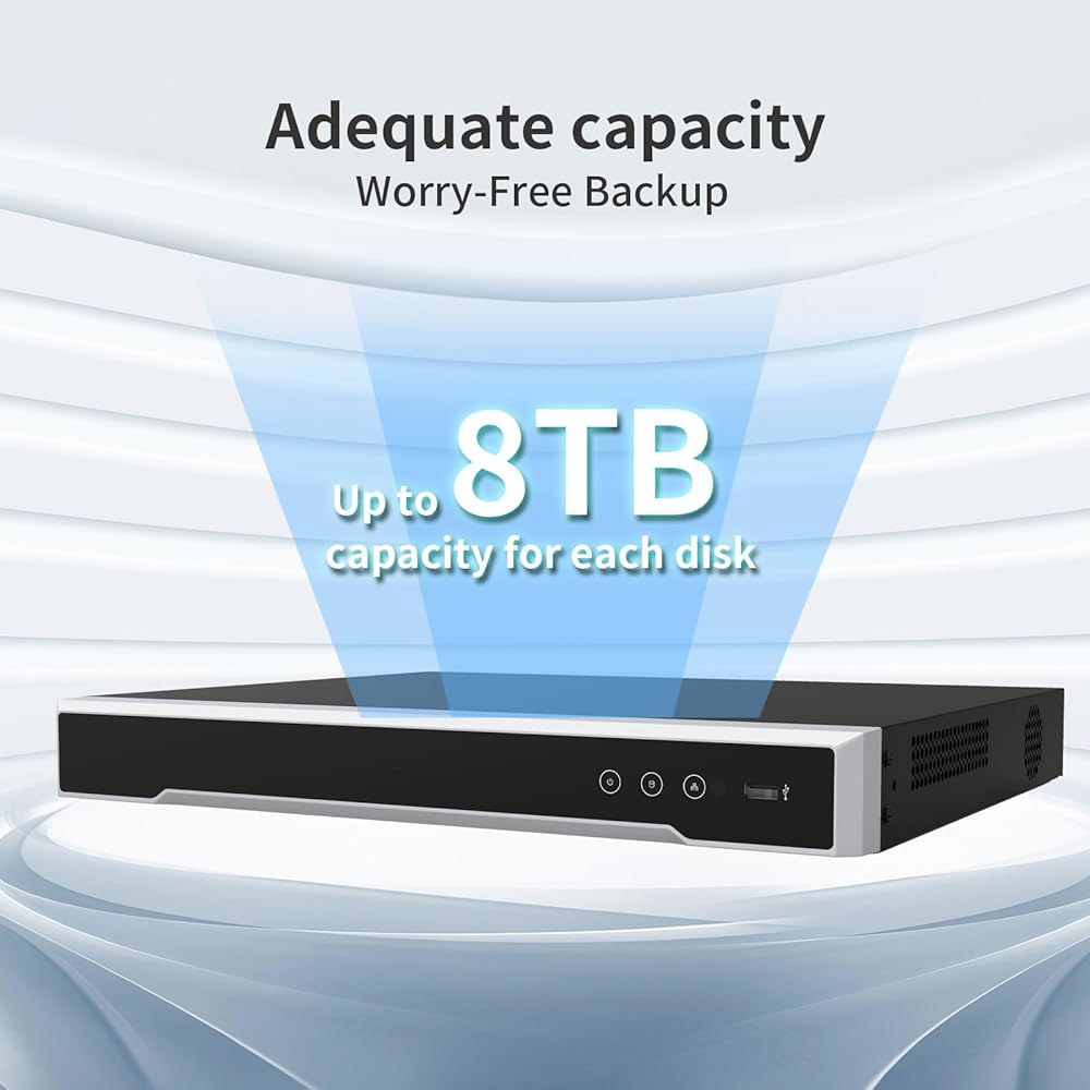 DS-7616NI-Q2/16P 4K NVR 16 채널 8TB 작동, 카메라와 레코더 IP 함께 지원 네트워크 16채널 하드 (HDD PoE 드라이브 최대 미포함) 비디오 8MP/6 - 상세 이미지 3
