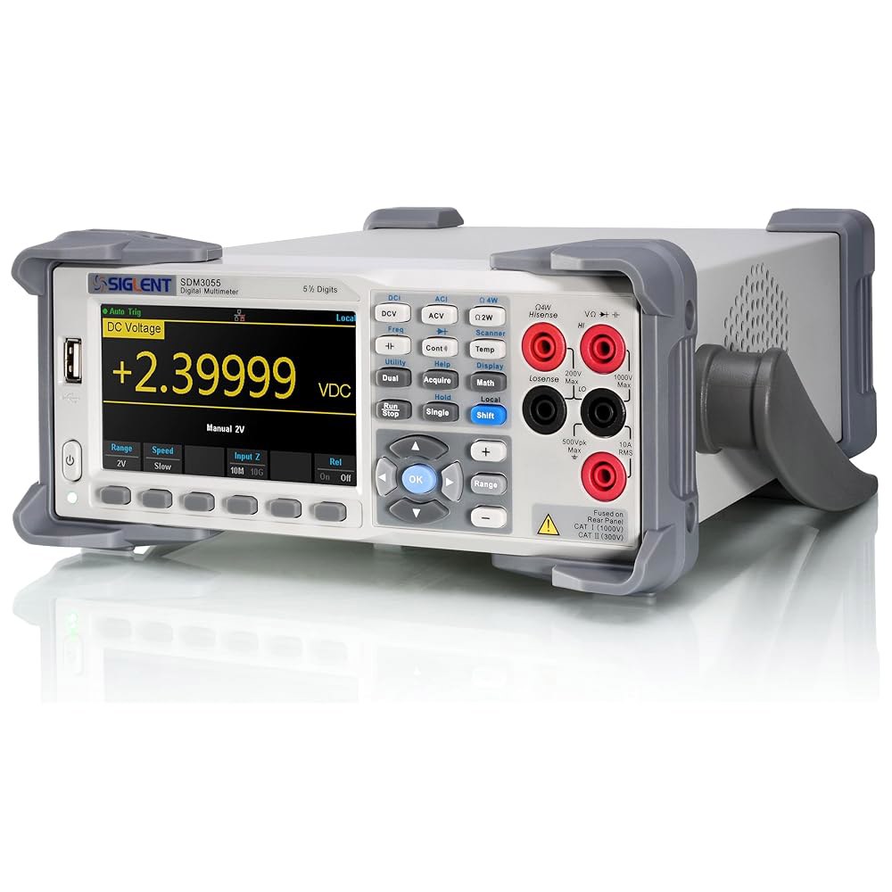 시그렌트 테크놀로지스 SDM3055 5.5 디지털 멀티미터, 화이트/그레이 Multimeter - 상품 이미지