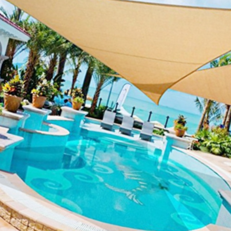 삼각 옥상 그늘막 타프 가림막 3.6m 대형 차광막 루프탑 썬 쉐이드 테라스 천막