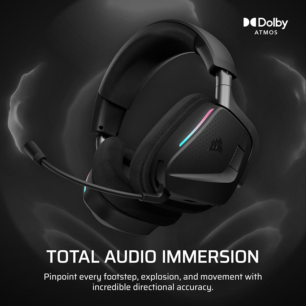 Corsair Void v2 MAX Wireless 2.4GHz+Bluetooth, Atmos, Simultaneous Battery, Sonarworks Carbon Microp - 상세 이미지 3