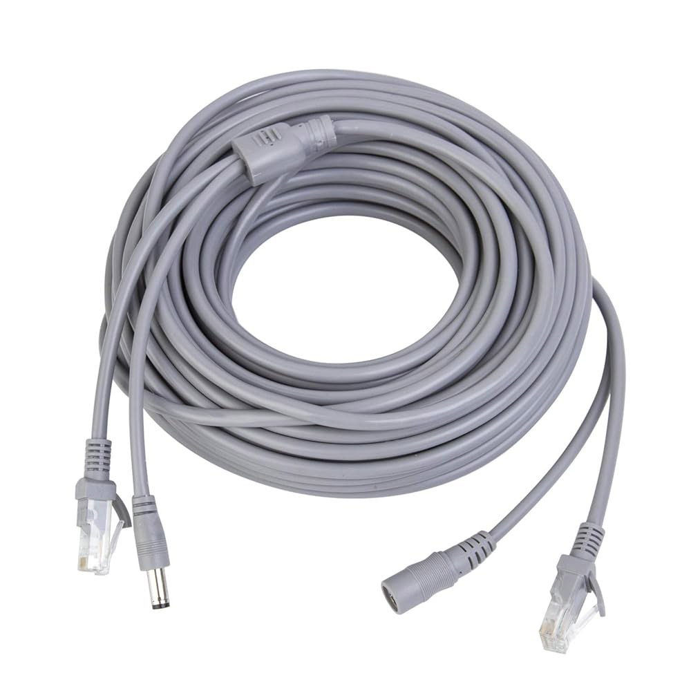 Xenocam 15M/15.2m(50피트) 이더넷 케이블 Cat5e 카메라용 CCTV LAN/전원 보안 연장 네트워크 코드 4Pin Aviation cable 16ft - 상품 이미지