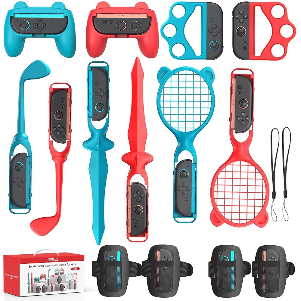 STARTRC GAMES Switch 2 Sports Set Accessories 1 for Compatible (2025),14 with Party Family Bundle Pa - 상품 이미지