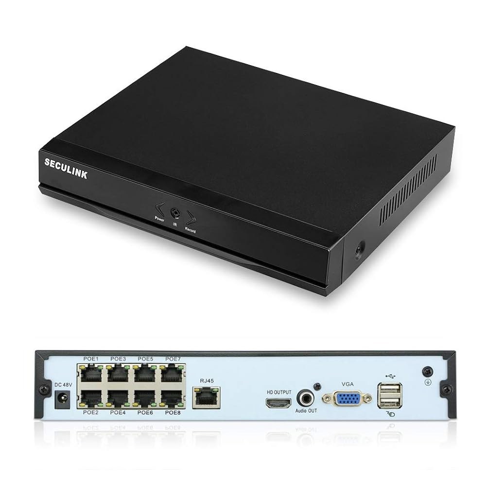 POE NVR (1080p/3MP/4MP/5MP/8MP) DC48V 네트워크 모션 원격 P2P 액세스 레코더 경고 클라우드 비디오 8-CH 4K - 상품 이미지
