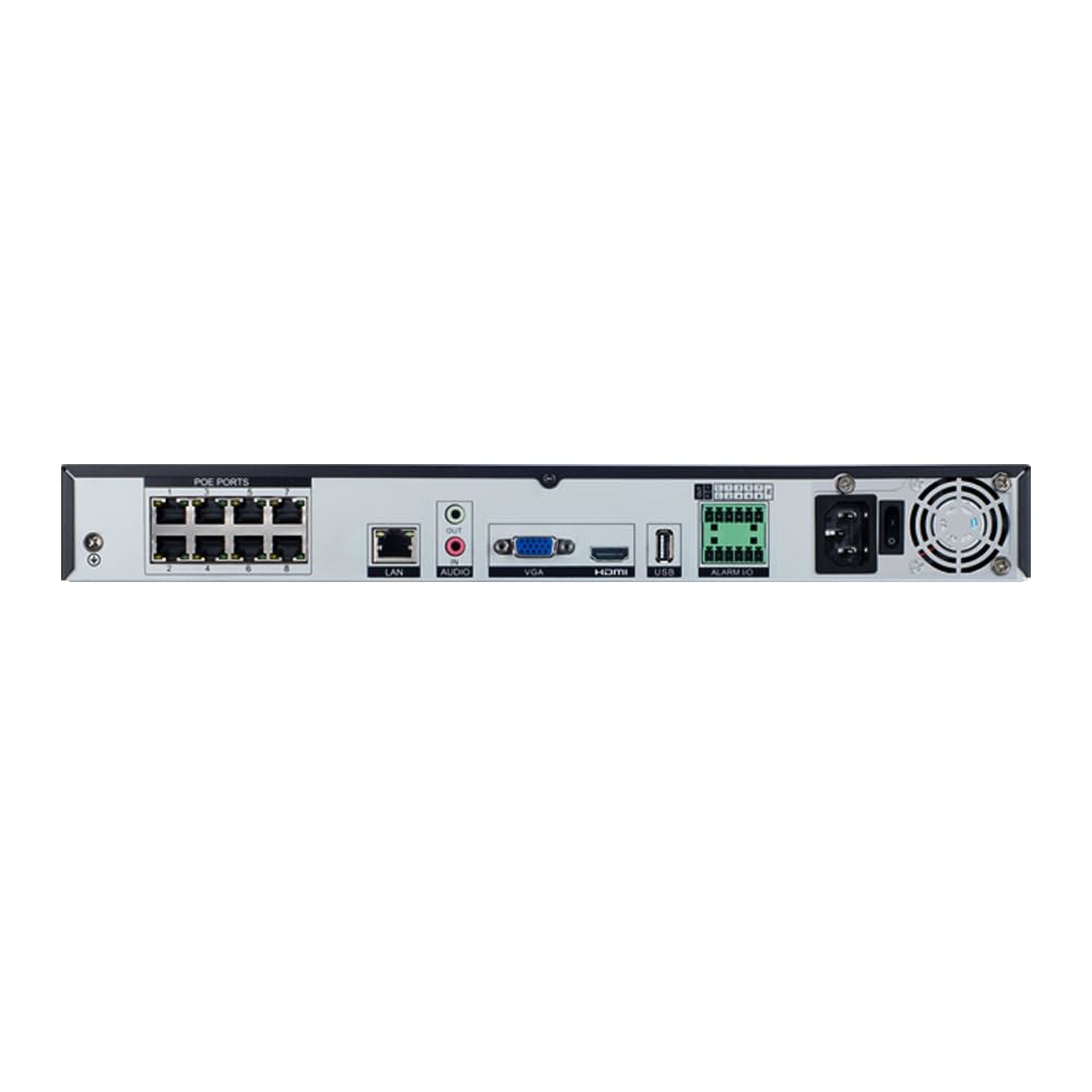 GW Security 12MP 4K 8 요금 네트워크 월 NVR 앱 레코더, 비디오 용량, TAA 및 (GW6808NP) NDAA 준수 저장 24TB 포함, 채널 모바일 없음 무료 - 상세 이미지 2