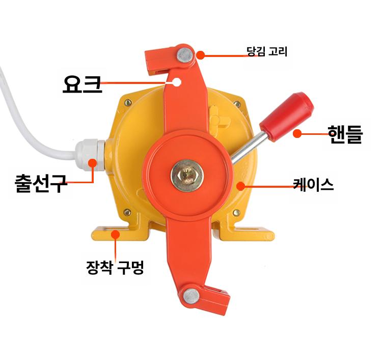 풀 코드 스위치 당김 리셋 스테인리스 브라켓 비상정지 경제형 수동 리셋 - 상세 이미지 3