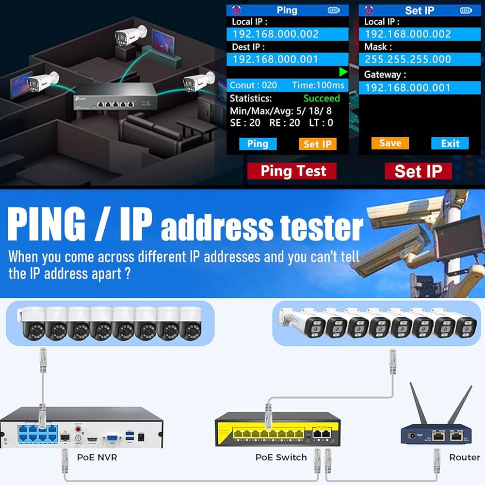 전화선 CAT3, 이더넷, 와이어 트레이서 LAN 네트워크 도구 광섬유 연속성을 위한 LP 스캔 CAT5 CAT6 CAT7 PING /POE /RJ45 RJ11 케이블 토너 테스터 - 상세 이미지 3
