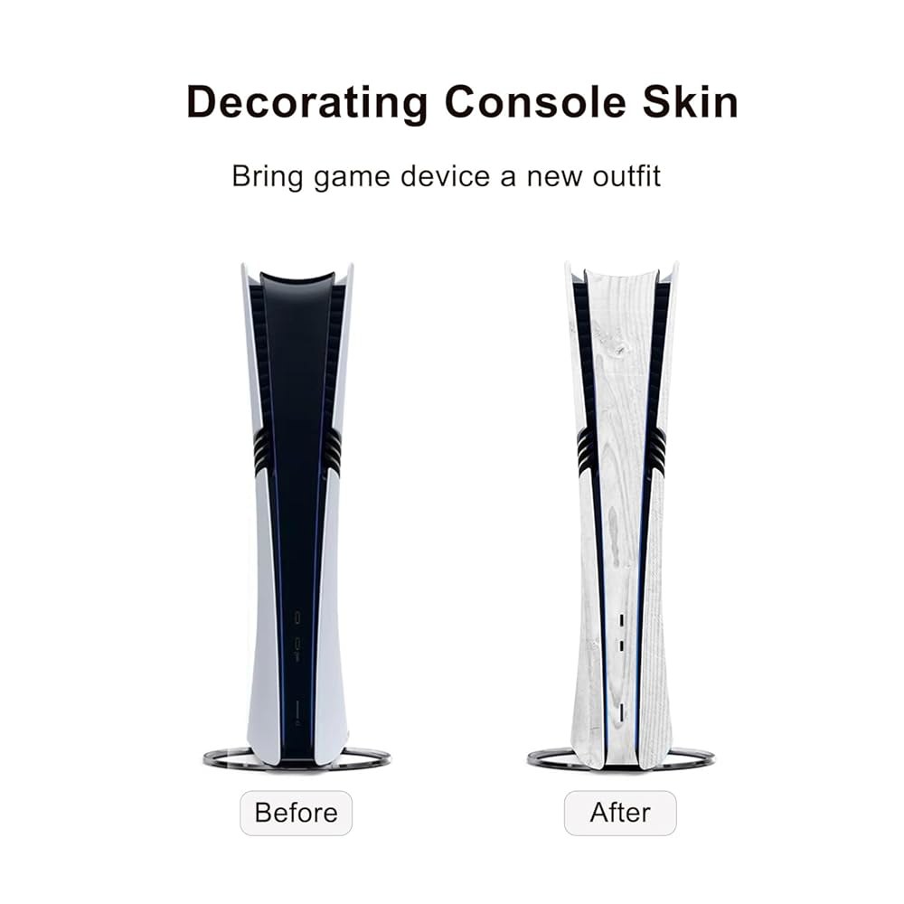 PS5 Pro와 호환되는 콘솔 스킨, (화이트) 디지털 커버 데칼, 무선 비닐 컨트롤러용 에디션용 스티커 보호 Blue - 상세 이미지 3