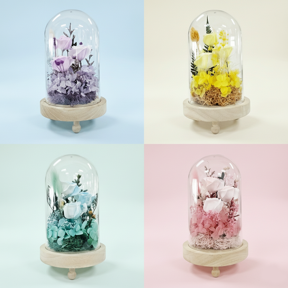 베라플리 LED 돔 프리저브드 플라워 꽃다발 이미지 7